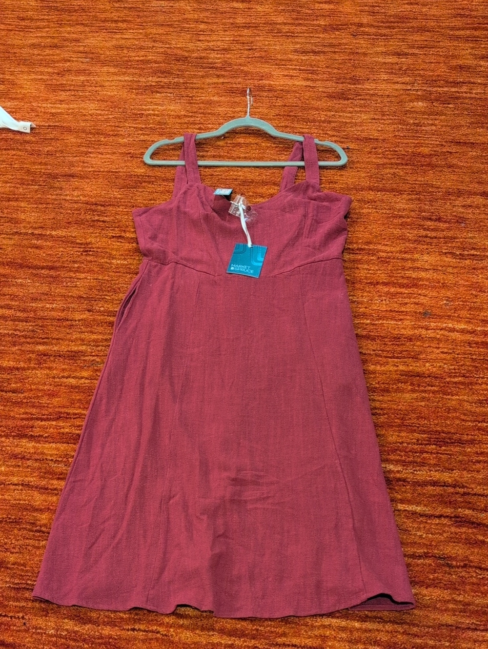 Market & Spruce Burgundy/Fuschia Sleeveless Mini Dress
